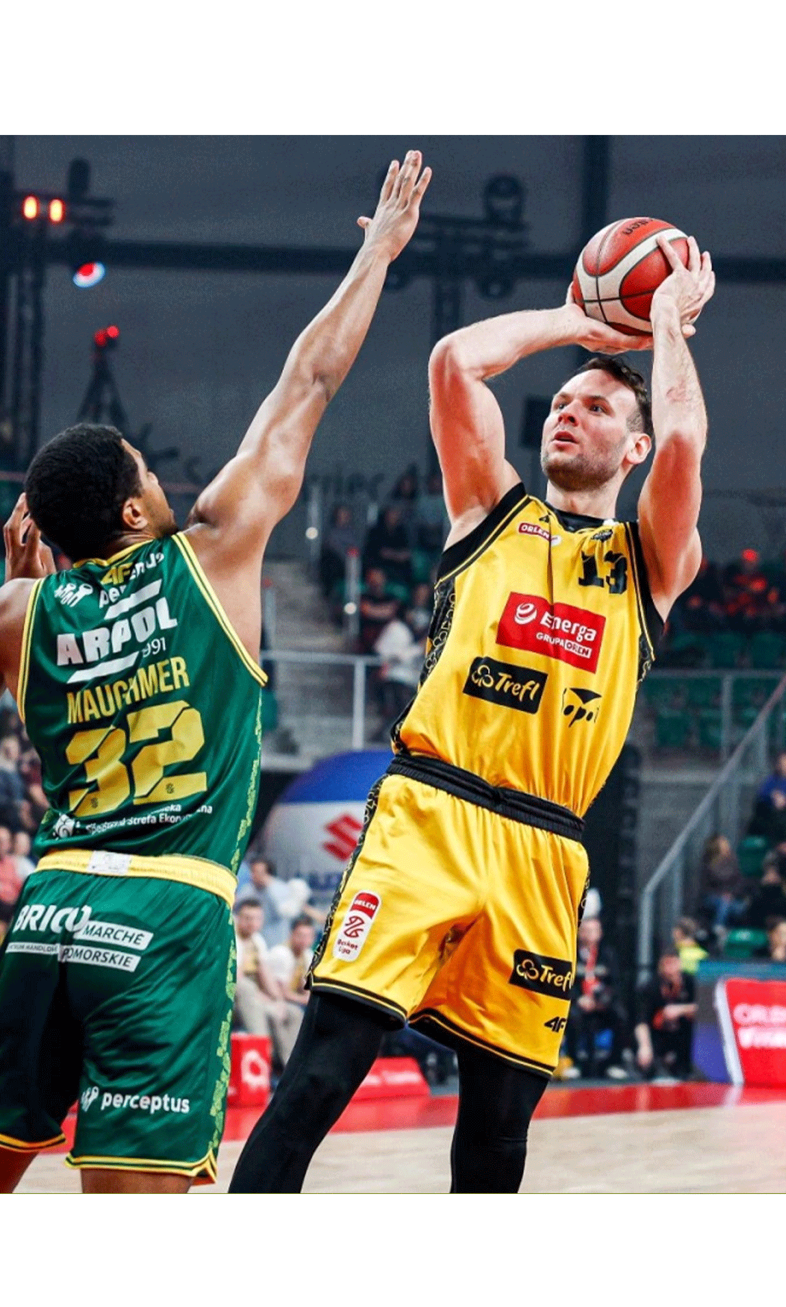 Zdjęcie główne koszykarskiego zespołu Trefl Sopot podczas meczu finałowego sezonu 2025/2026